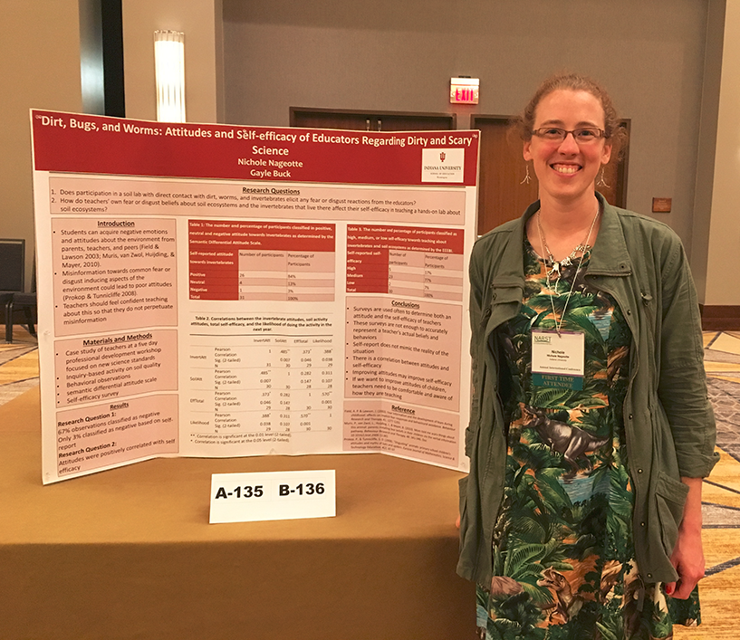Graduate Student Nichole Nageotte presenting her research at the 2017 Annual International Conference