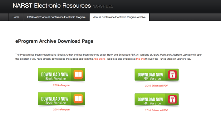 Electronic resources download page