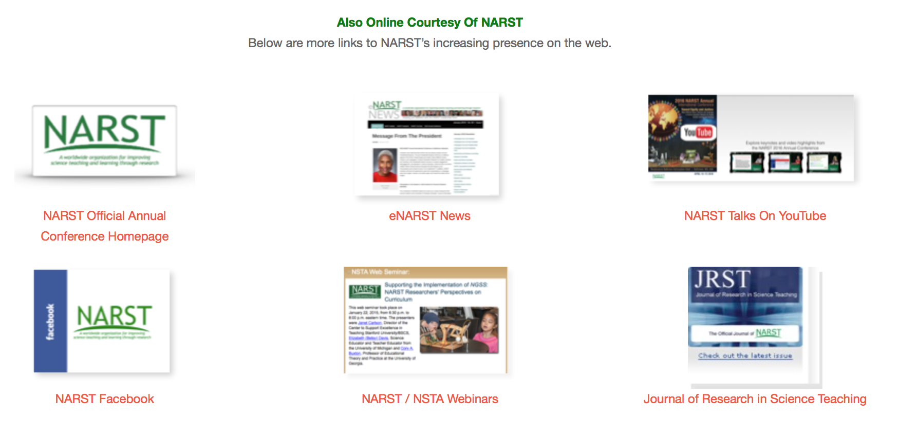 NARST electronic resources